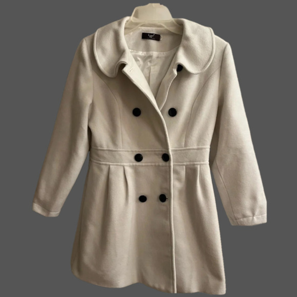 LEE YOUNG~VINTAGE~COAT~CREAM~S